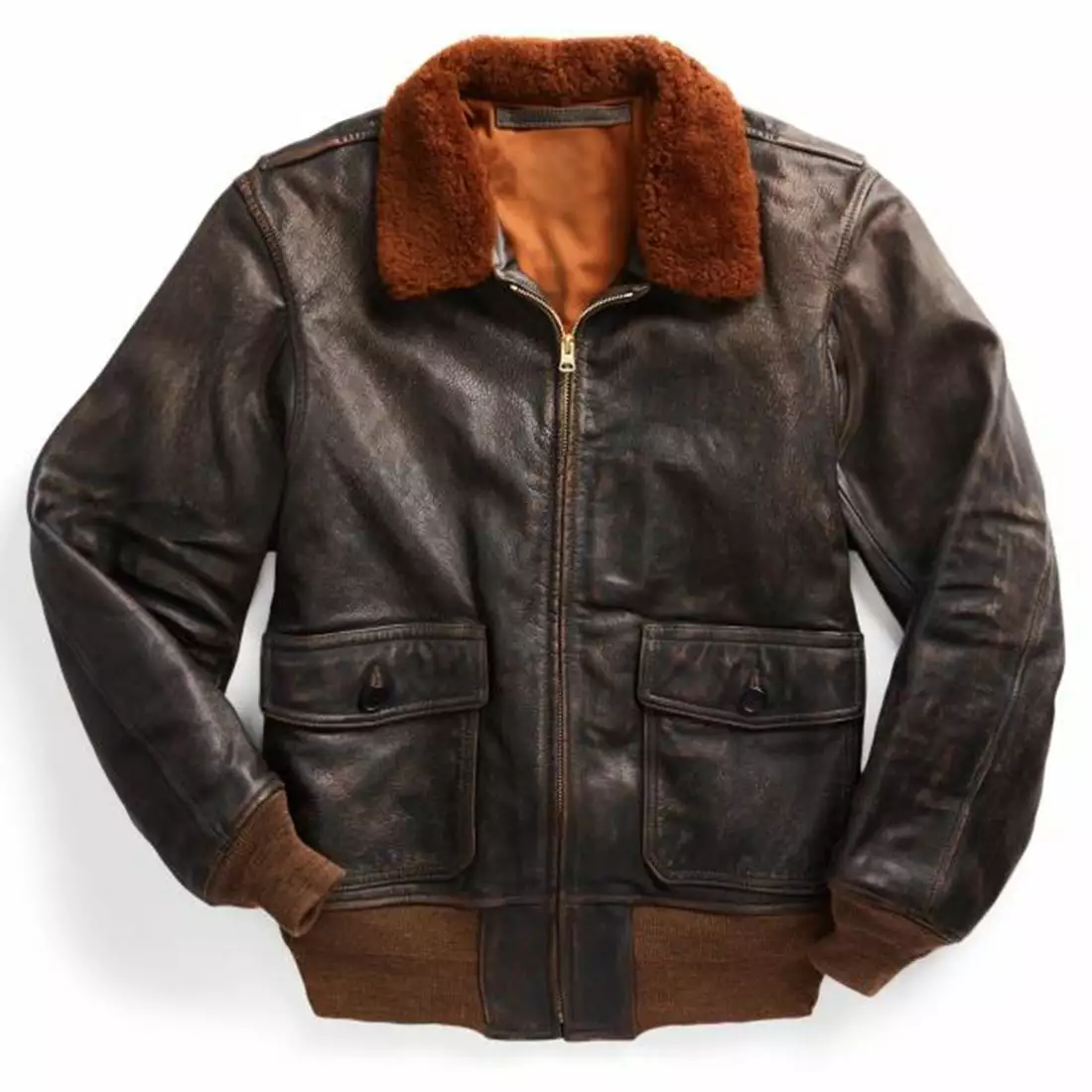 SHEARLING LEATHER JACKET Black / Brown 1 SHEARLING LEATHER JACKET Black / Brown