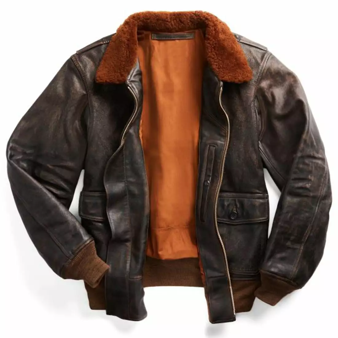 SHEARLING LEATHER JACKET Black / Brown 2 SHEARLING LEATHER JACKET Black / Brown - Image 2