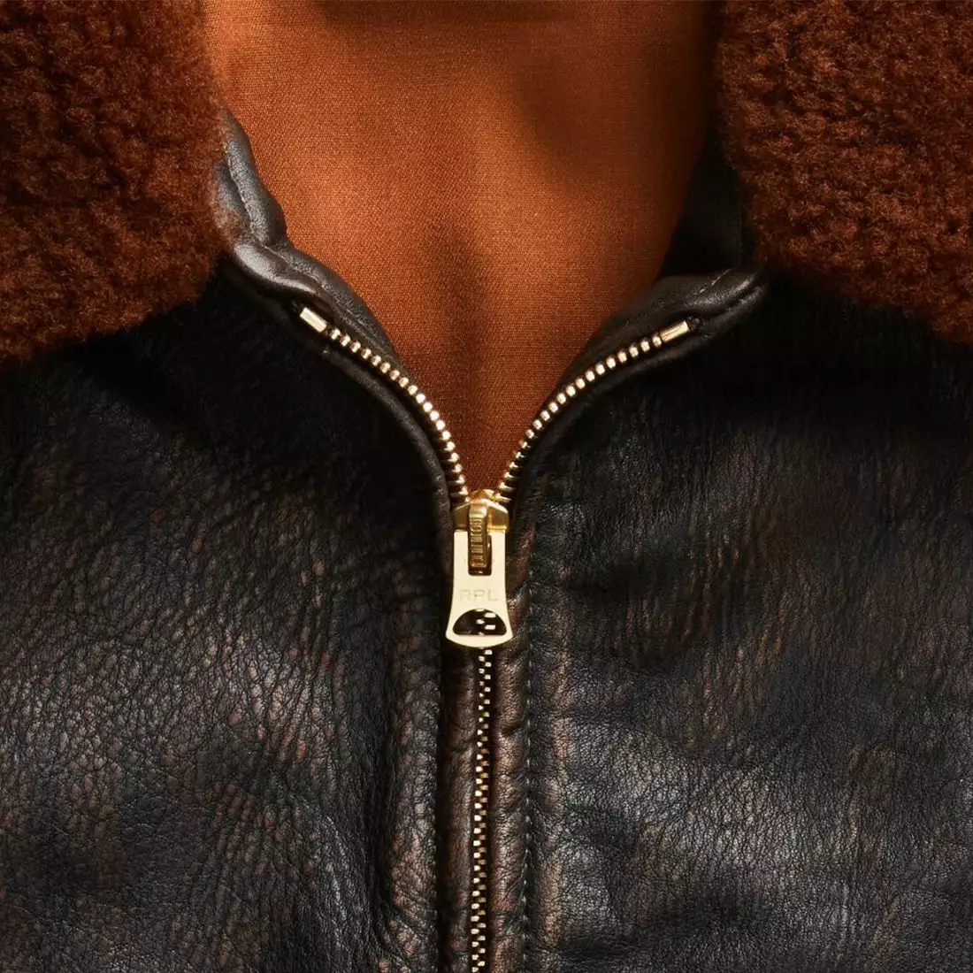 SHEARLING LEATHER JACKET Black / Brown 4 SHEARLING LEATHER JACKET Black / Brown - Image 4