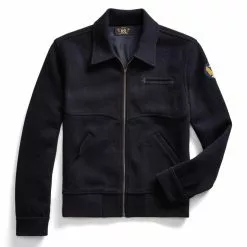 FULL ZIP KNITTED CARDIGAN Navy