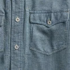 LINEN COTTON TWILL OVERSHIRT Indigo -clothing Shop 24814 4 1800x1800