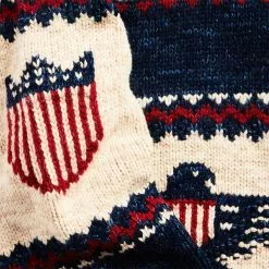 LOGO COTTON-BLEND FULL-ZIP CARDIGAN Indigo Cream Multi -clothing Shop 24817 6 1800x1800