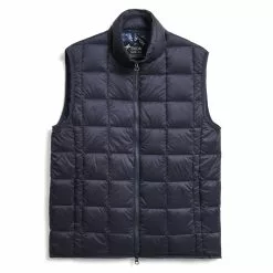 HI NECK W-ZIP DOWN VEST Navy