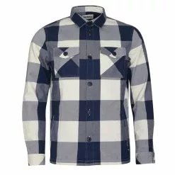 ESSENTIAL CHECK OVERSHIRT Navy