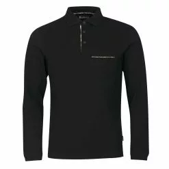 EVIN L/S POLO SHIRT Black