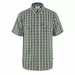 ABISKO COOL SHIRT Patina Green / Dark Navy