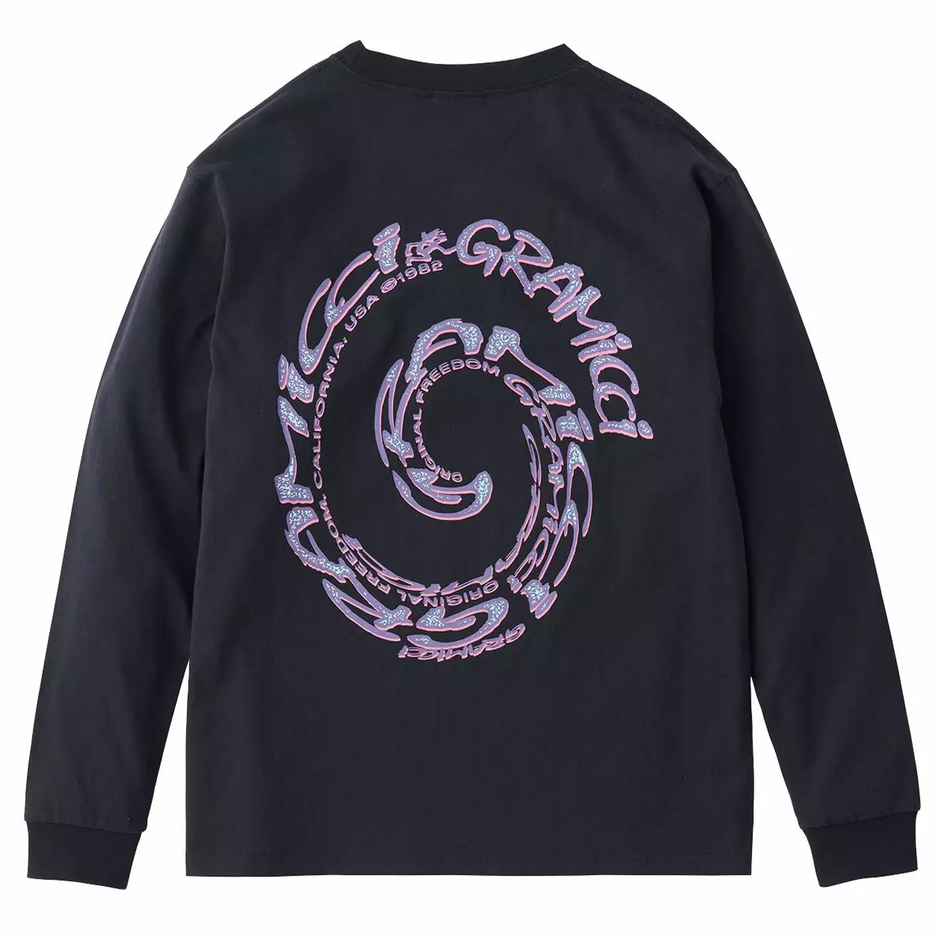 SWIRL L/S TEE Black 2 SWIRL L/S TEE Black - Image 2