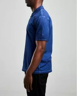 COLD DYE POLO Navy -clothing Shop LH44000 SS NAVY 02 1800x1800