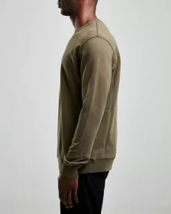 CREW SWEATSHIRT Olive -clothing Shop Left Hand Crew Sweatshirt Olive 3 1800x1800