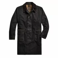 WAXED COTTON COAT Vintage Black