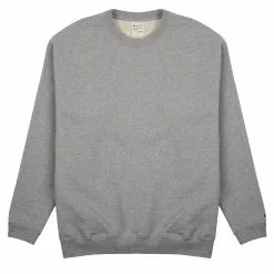 RECYCLED COTTON CREW SWEAT Medium Grey